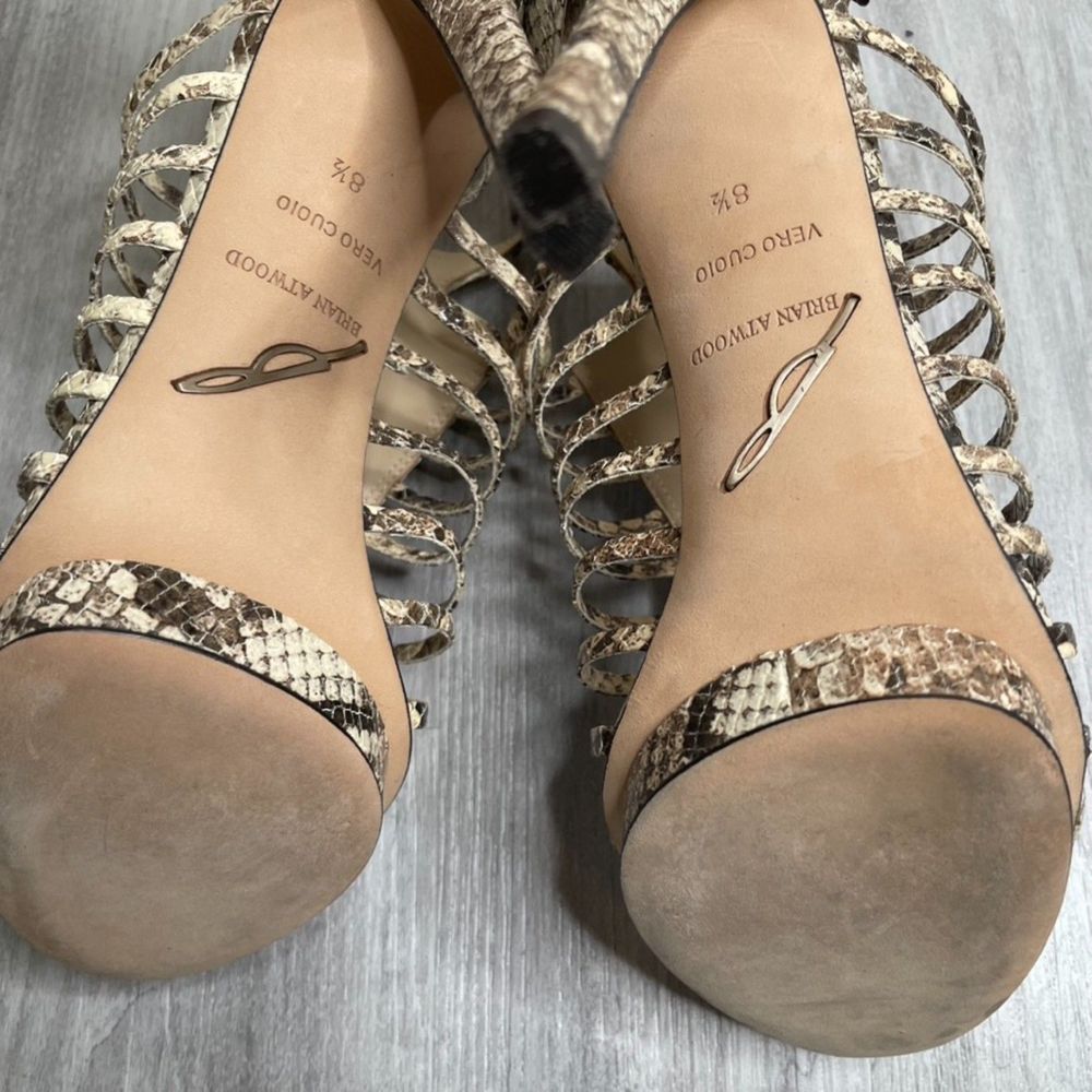 Brian Atwood Python Platform Sandals - image 4